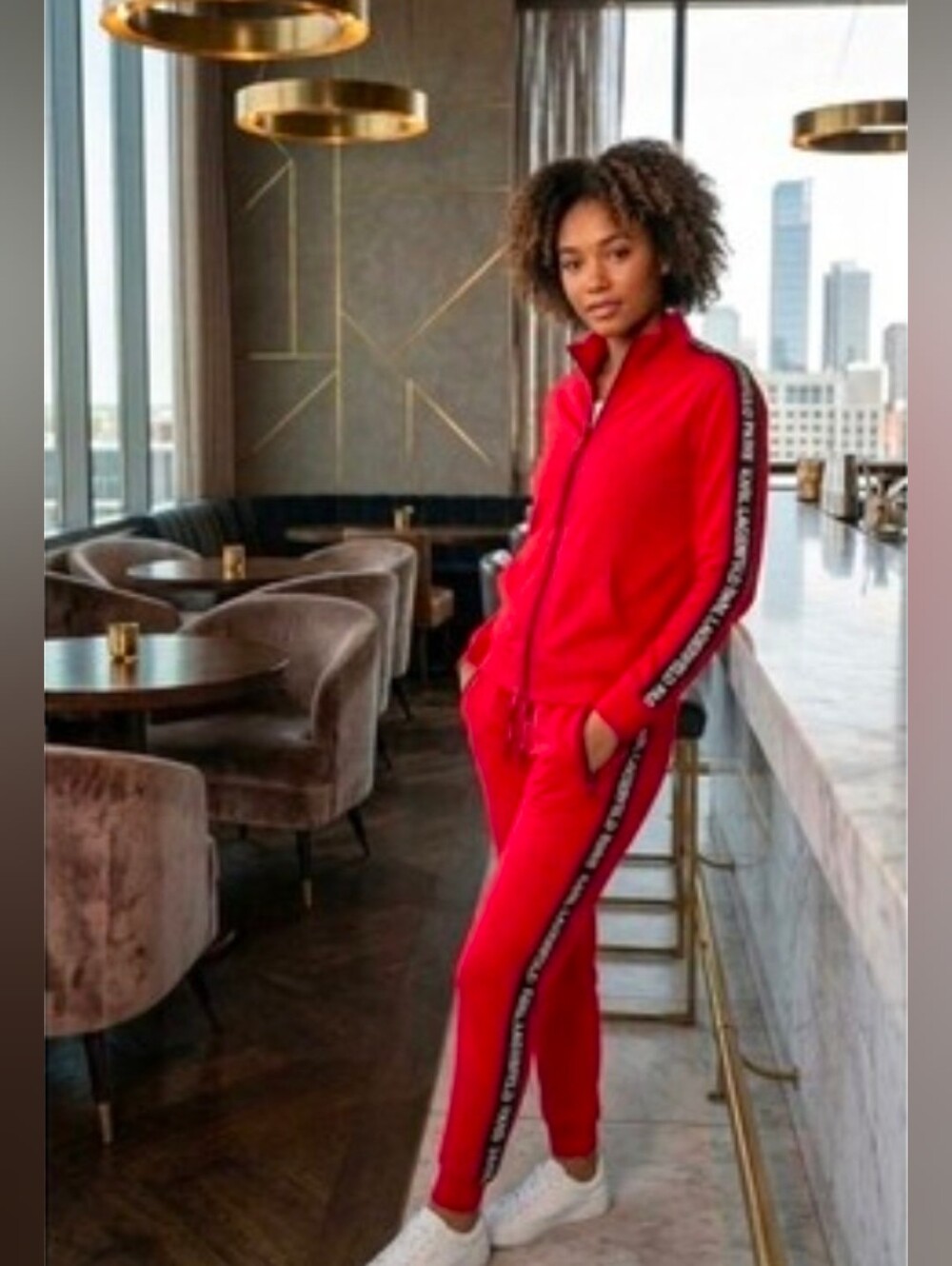Karl Lagerfeld NWT Paris Track Red Suit Size Small